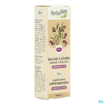 Herbalgem Baume Levre Consoude Bio 10ml