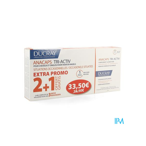 DUCRAY ANACAPS TRI-ACTIV CAPS 3X30