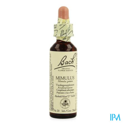 Bach Flower Remedie No 20 Mimule (Mimulus  /  Maskerbloem) - 20 ml