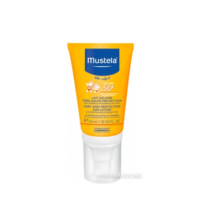 Lait Protection Solaire Visage SPF50+ MUSTELA Bébé - 40 ml