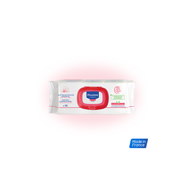 MUSTELA Lingettes Nettoyantes Apaisantes - 70x