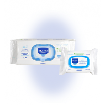 MUSTELA Lingettes nettoyantes - 70x