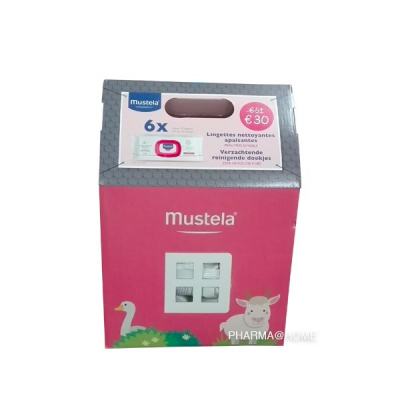 MUSTELA Jumbo pack - 6 x 70 lingettes apaisantes