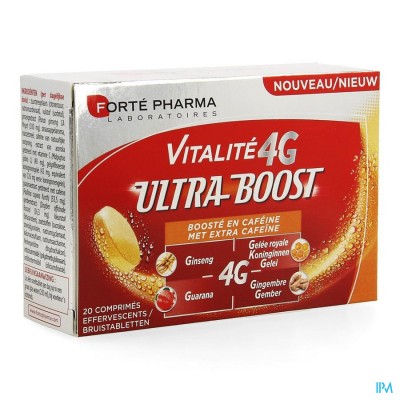 FORTE PHARMA Vitalite 4G Ultra Boost Cafeine 20 comprimés - dynamise l'organisme